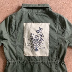 *SOLD* Field Jacket with Original Art Patch by Amara Hollow Bones